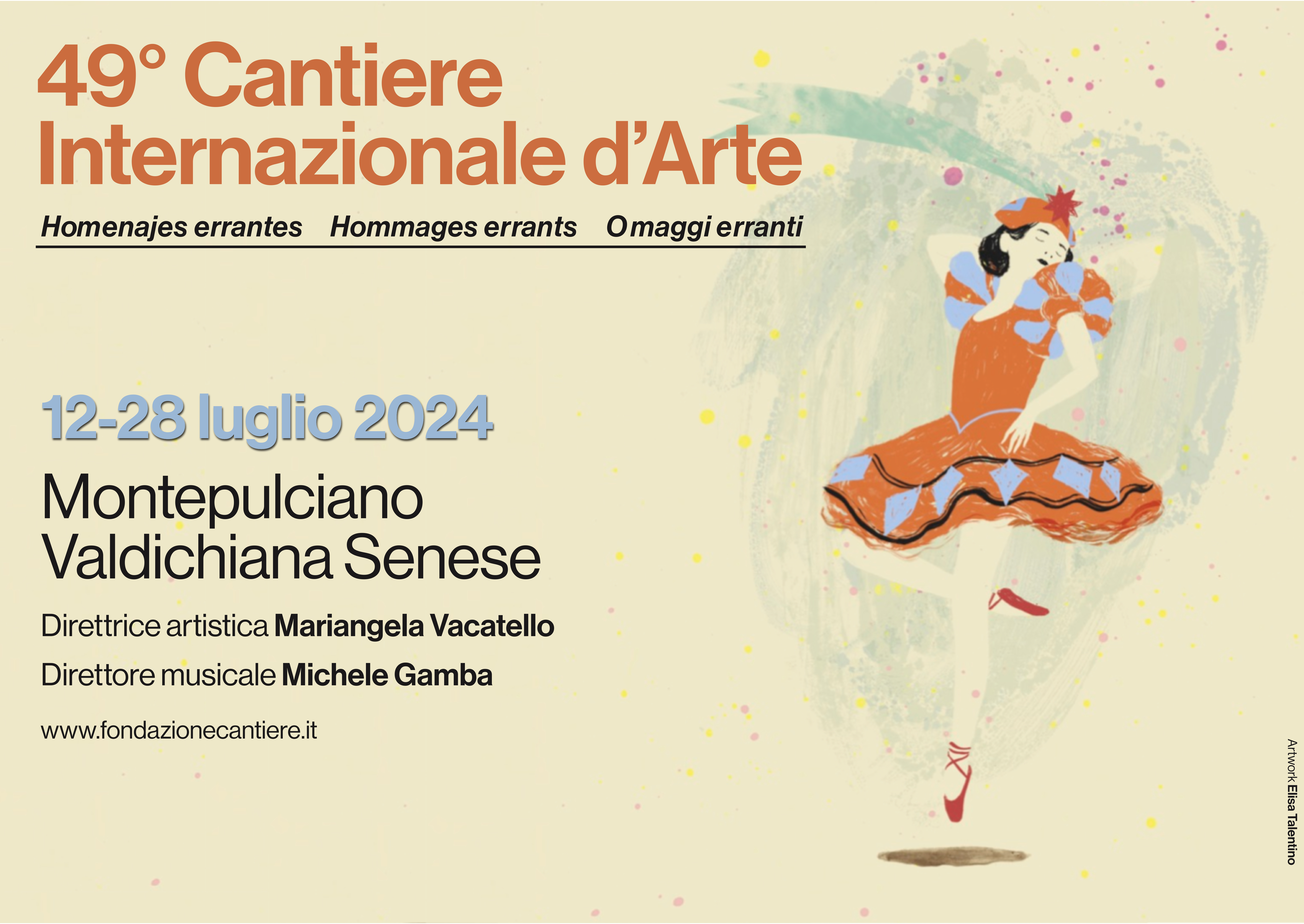 49° Cantiere Internazionale d'Arte - Music, Thatre, Dance, and more in Montepulciano and Valdichiana